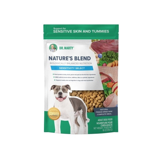 Dr. Marty's Nature’s Blend Sensitivity Select Freeze Dried Raw Dog Food 16oz