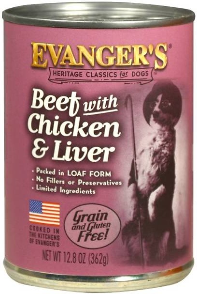 Evanger's Classic Beef with Chicken & Liver Dinner Canned Dog Food 12.8oz