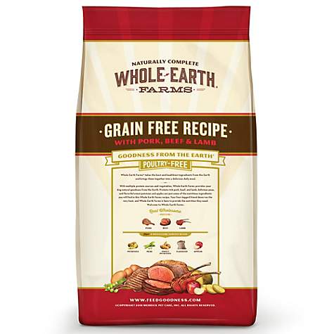 Whole Earth Farms Grain Free Beef Pork Lamb Organic Alfafa