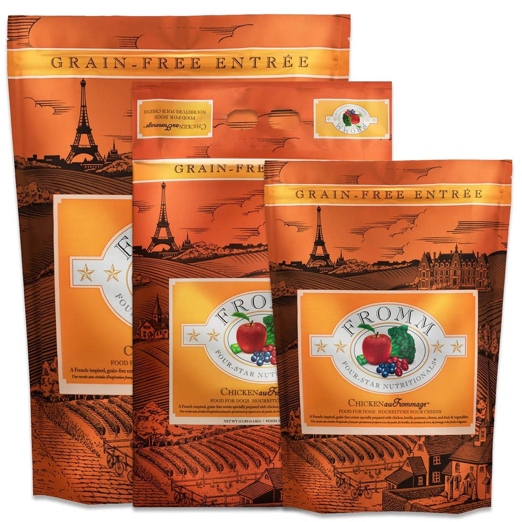 Fromm Four Star Grain Free Chicken au Frommage Dog Food 4lb VIP Pets