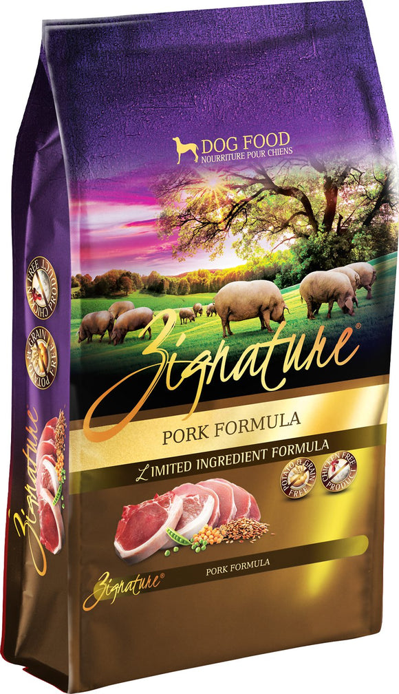 Zignature Pork Limited Ingredient Formula Grain Free Dry Dog Food (4lb, 25lb)