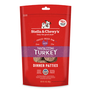 Stella & Chewy's Tantalizing Turkey Dinner Patties Grain-Free Freeze-Dried (5.5oz - 14oz)