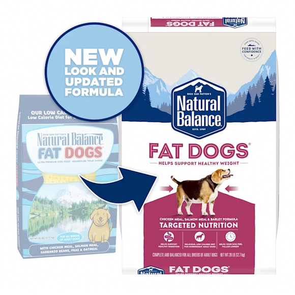 Natural Balance Fat Dogs Chicken & Salmon Dry Dog Food (5lb, 15lb)