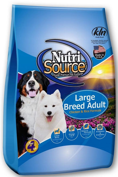 Nutrisource Large Breed Adult Chicken Rice Dry Dog Food 30lb VIP Pets