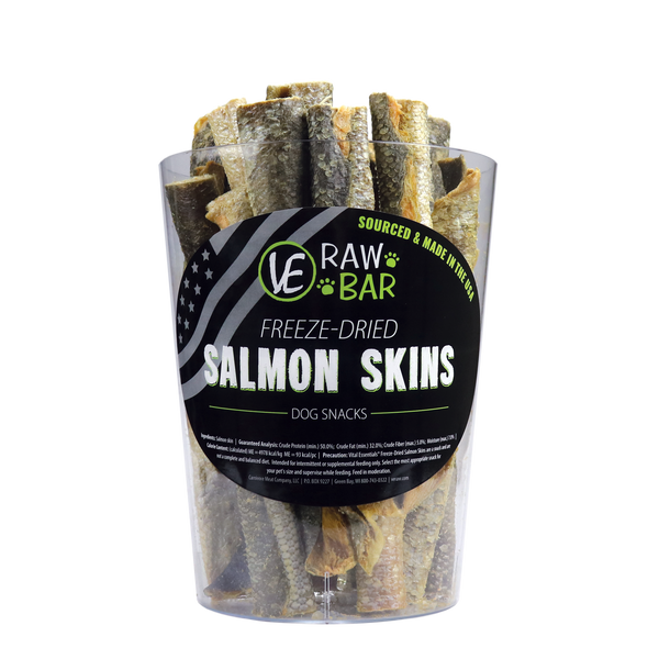 Vital Essentials Raw Bar Freeze Dried Salmon Skin 1 Piece VIP Pets