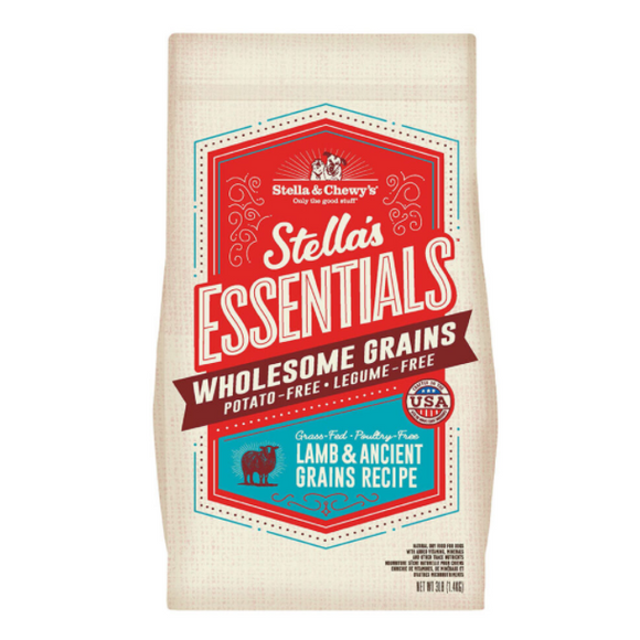 Stella & Chewy's Essentials Ancient Grains Grass-Fed Lamb Dog Food (25lb)