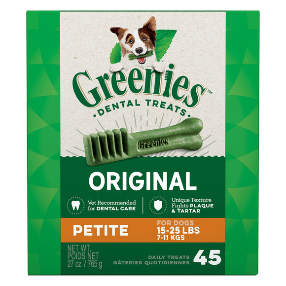 Greenies Petite Dental Dog Treats 45ct