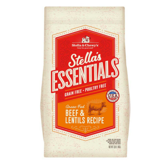 Stella & Chewy's Essentials Grain Free Grass-Fed Beef Dog Food (3lb, 25lb)