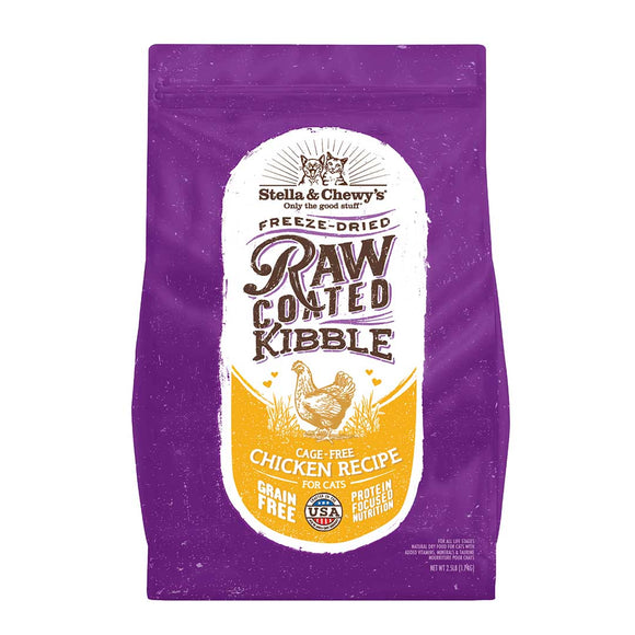 Stella & Chewy's Cat Cage-Free Chicken Raw Coated Kibble 5lb