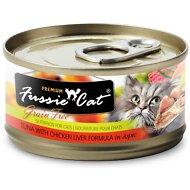 Fussie Cat Premium Tuna with Chicken Liver Formula in Aspic Grain-Free Canned Cat Food, 2.8-oz