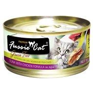 Fussie Cat Premium Tuna with Chicken Formula in Aspic Grain-Free Canned Cat Food, 2.82-oz