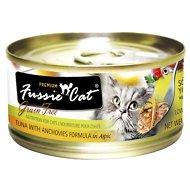 Fussie Cat Premium Tuna with Anchovies Formula in Aspic Grain-Free Canned Cat Food, 2.82-oz