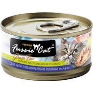 Fussie Cat Premium Tuna with Threadfin Bream Formula in Aspic Grain-Free Canned Cat Food, 2.82-oz