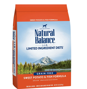 Natural Balance L.I.D Grain Free Sweet Potato & Fish Dry Dog Food (12lb, 24lb)