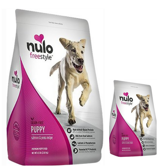 Nulo Freestyle Salmon & Peas Recipe Grain-Free Puppy Dry Dog Food (4.5lb, 24lb)