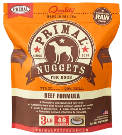 Primal Frozen Raw Beef Nuggets (3lb)