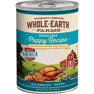 Whole Earth Farms Grain Free Puppy Recipe Canned Dog Food, 12.7-oz (For all ages & dog breeds)