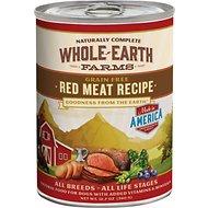 Whole Earth Farms Grain Free Red Meat Recipe Canned Dog Food, 12.7-oz (For All ages and dog breeds)