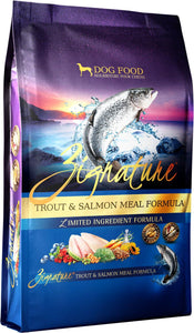 Zignature Trout & Salmon Limited Ingredient Formula Grain Free Dry Dog Food (4lb, 12.5lb, 25lb)