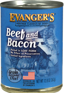 Evanger's Classic Beef & Bacon Dinner Canned Dog Food 12.8oz