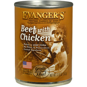 Evanger's Classic Beef with Chicken Dinner Canned Dog Food 12.8oz