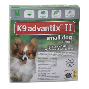 K9 Advantix II Small Dog 4 - 10lb (2 month supply)