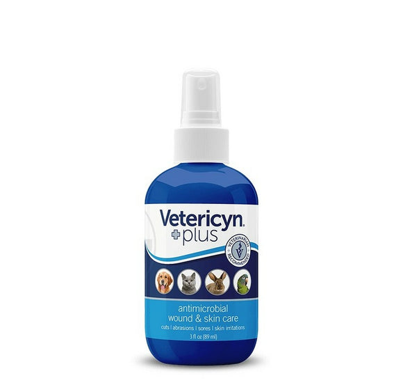 Vetericyn Plus All Animal Antimicrobial Wound & Skin Care Spray (3oz, 8oz)