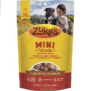 Zuke's Mini Naturals Peanut Butter & Oats Recipe Dog Treats 1lb